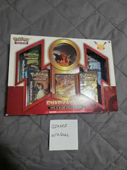 New Sealed Pokemon 20th Anniversary Charizard EX Red and Blue Collection Box - Image 1