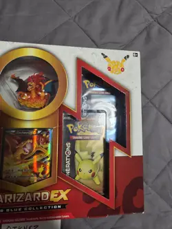 New Sealed Pokemon 20th Anniversary Charizard EX Red and Blue Collection Box - Image 4
