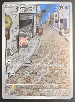 Pokemon Slowpoke 204/198 Illustration Rare Scarlet & Violet Base Set Full Art NM - Image 2