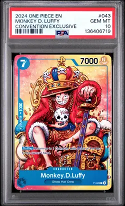 2024 ONE PIECE PROMOS CONVENTION EXCLUSIVE #043 MONKEY D. LUFFY PSA 10 - Image 1