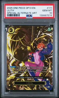 2025 ONE PIECE OP13-CARRYING ON HIS WILL SPECIAL ALTERNATE ART LILITH PSA 10 - Image 1