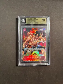 2022 One Piece Japanese Decisive Battle #OP02-013 Portgas D.Ace SR BGS10 BJAH - Image 1
