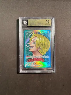 2022 One Piece Japanese Decisive Battle #OP02-026 Sanji L Alt Art BGS10 BJAH - Image 1