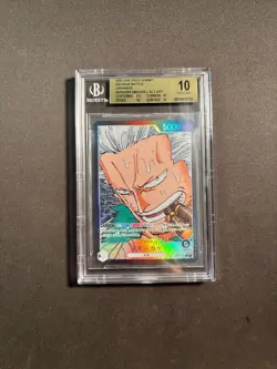 2022 One Piece Japanese Decisive Battle #OP02-093 Smoker L Alt Art BGS10 BJAH - Image 1