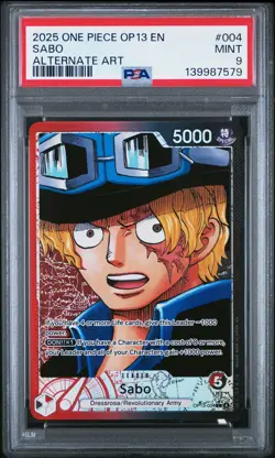 2025 ONE PIECE OP13-CARRYING ON HIS WILL ALTERNATE ART #004 SABO PSA 9 - Image 1