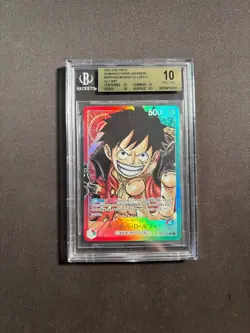 2022 One Piece Japanese Romance Dawn #OP01-003 Monkey.D.Luffy L Alt Art BGS10 - Image 1