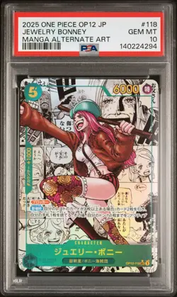 2025 ONE PIECE JPN LEGACY OF THE MASTER MANGA ALT ART JEWELRY BONNEY PSA 10 - Image 1