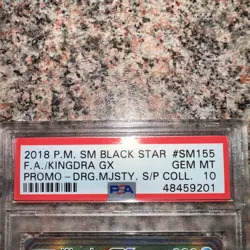 🔥 PSA 10 GEM MINT Kingdra GX SM155 ✨ Black Star Promo Pokemon Card 🔥 - Image 3