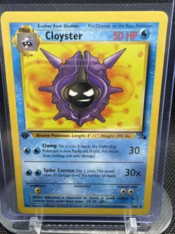 Pokemon TCG Cloyster Fossil 1st Edition Uncommon Card 32/62 Never Played, NM! - Image 1