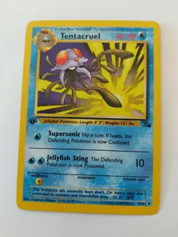 Tentacruel 44/62 UC 1st First Edition Pokemon TCG Card Fossil NM - Image 1