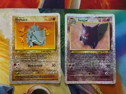 Vintage Pokemon Card Lot WOTC Holo Legendary Collection Gengar Rhyhorn - Image 1