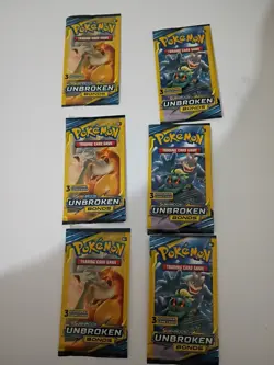 Lot of 6 Pokemon 2019 Unbroken Bonds 3 Card Booster Packs New Sealed - Image 1