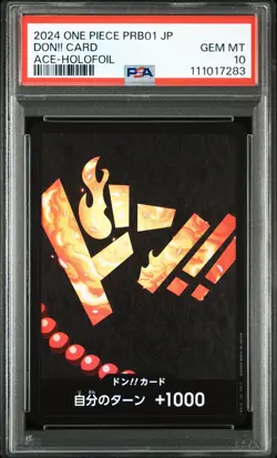 2024 ONE PIECE JAPANESE PRB01 PORTGAS D. ACE-FOIL DON!! CARD PSA 10 - Image 1