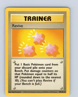 Pokemon TCG Revive Base Set 89/102 Unlimited Uncommon Card WOTC Played LP - Image 1