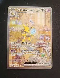 Pokemon Alakazam EX TCG Card 201/165 Scarlet & Violet 151 Series SIR NM - Image 3
