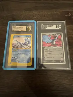 Lot Of Two Japanese Graded Articuno Pokemon Cards Cgc And Sgc - Image 1