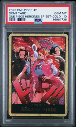 2025 ONE PIECE JAPANESE ONE PIECE HEROINES SPECIAL SET GOLD DON!! CARD PSA 10 - Image 1