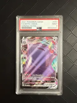 Pokemon TCG Ditto VMAX Shining Fates Holo Ultra Rare Card 051/072 PSA MINT 9 - Image 1