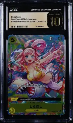 CGC 10 Shirahoshi OP03-116 UC Bandai Card Games Fest 23-24 Edition - ONE PIECE - Image 1