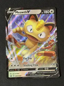 Meowth V SWSH004 SWSH: Sword & Shield Promo Cards Holo - Image 1