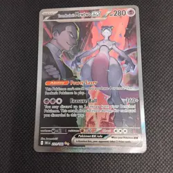 Team Rocket's Mewtwo ex 231/182 SIR Destined Rivals Pokemon Card TCG - Image 1