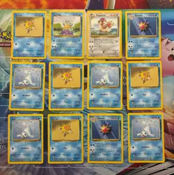 Vintage Pokemon Card Lot WOTC Trainer Deck B Cards RARE Pidgeotto Squirtle Fire - Image 1