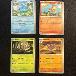 Pokemon Miscut Misprint Error Cards X4 Common Non-holo Twilight Masquerade - Image 1