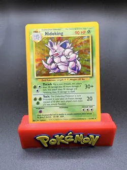 Pokemon TCG Nidoking Base Set Holo Unlimited Rare Card 11/102 LP Condition - Image 1