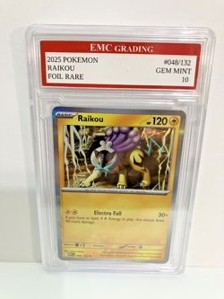RAIKOU #048/132 RARE FOIL Pokemon 2025 Card GRADED 10 MINT TCG CCG - Image 1