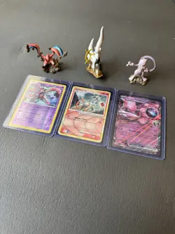 Pokemon Mini Figures W/ Matching Cards - Arceus - Deoxys- Mewtwo - Image 1