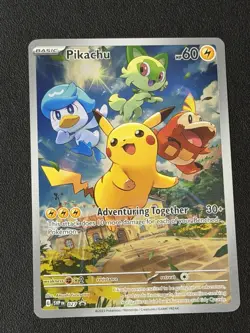 Pokemon Card Pikachu Svp Black Star Promos SVP027 Holo Promo TCG Full Art #27 - Image 1