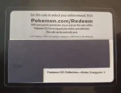 ⭐💥1X Pokemon Online code card Pokemon Go Collection Alolan Exeggutor V new TCGO - Image 1