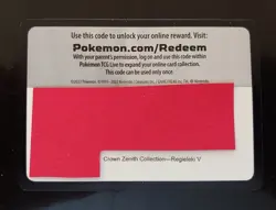 ⭐💥1X Pokemon Online code card Crown Zenith Collection Regieleki V new TCGO - Image 1