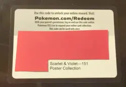 ⭐💥1X Pokemon Online code card Scarlet & Violet 151 Poster Collection new TCGO - Image 1