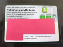 ⭐1X Pokemon Online code card SV Shrouded Fable Kingambit Illustration Collection - Image 1
