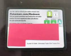 ⭐💥1X Pokemon Online code card SV Shrouded Fable Elite Trainer Box ETB new TCGO - Image 1