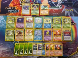 Vintage Pokemon Card Lot WOTC Holo First Editon Fire Blastoise Raichu Vaporeon - Image 1