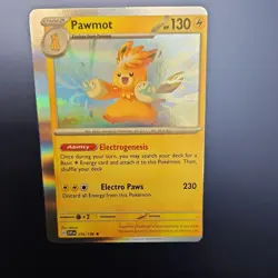 Pokemon Pawmot 076/198 SV01 Scarlet & Violet Rare Holo Stage 2 Card Miscut Error - Image 1