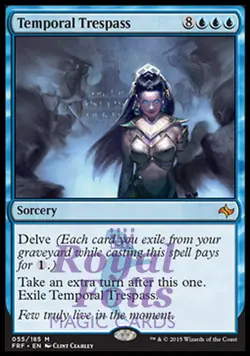 Temporal Trespass 1x FOIL FRF MTG Fate Reforged Mythic MINT blue - Image 1