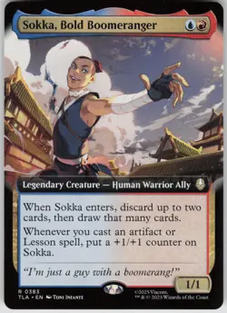 MTG Sokka Bold Boomeranger (Extended Art) Normal NM Avatar Last Airbender Magic - Image 1
