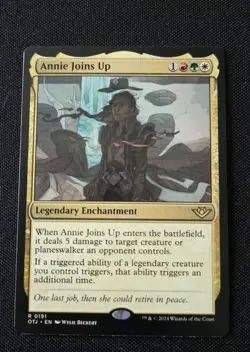 MTG - Annie Joins Up - Outlaws of Thunder Junction - Near Mint Rare 191 Non Foil - Image 1
