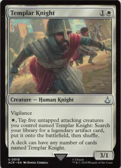 Templar Knight U Universes Beyond: Assassin's Creed 10 - LP MTG - Image 1