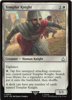 Templar Knight U Universes Beyond: Assassin's Creed 10 NM MTG - Image 1