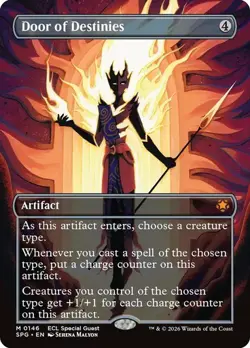 NM Borderless Door of Destinies, Lorwyn Special Guest, Magic the Gathering, 146 - Image 1