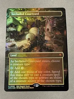 Secluded Courtyard Borderless FOIL #63 | SPG Special Guests | MTG - Image 1