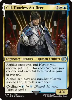 Magic The Gathering MTG - Cid, Timeless Artificer (0418) - Final Fantasy - Image 1