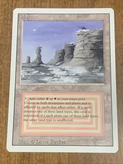 1994 Magic: The Gathering - Revised(3rd) - PLATEAU - Dual Land Reserved List EX - Image 1