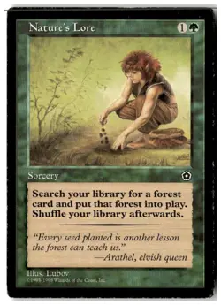 MTG Nature's Lore - Portal Second Age Moderately Played English - Image 1