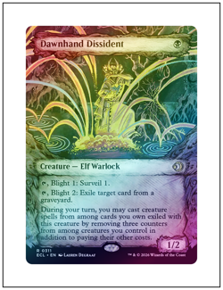 1x Dawnhand Dissident, Showcase Art Foil, Lorwyn Eclipsed, Magic MTG NM - Image 1