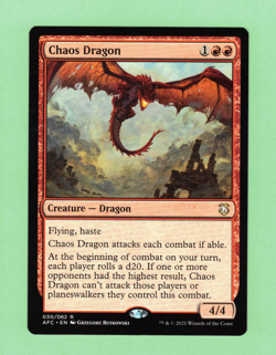 MTG - CHAOS DRAGON 030/062 R AFC 2021 - Image 1